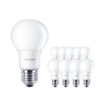 Mehrfachpackung 10x Philips Corepro LED Glühbirne E27 Birne Matt 8W 806lm - 827 Extra Warmweiß | Ersatz für 60W