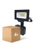 Mehrfachpackung 4x Noxion LED-Scheinwerfer Beamy G3 10W 1100lm 100D - 840 Kaltweiß | IP65 - Bewegungs- und Lichtsensor - Symmetrisch
