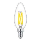 Philips MASTER LED E14 Kerze Fadenlampe Klar 3.4W 470lm - 922-927 Dim To Warm | Höchste Farbwiedergabe - Dimmbar - Ersatz Für 40W